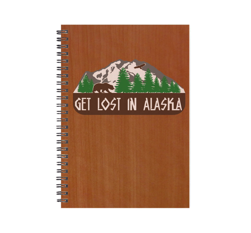 Get Lost In Alaska Wood Journal