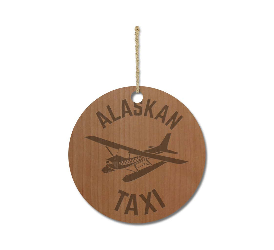 Alaskan Taxi Wood Ornament