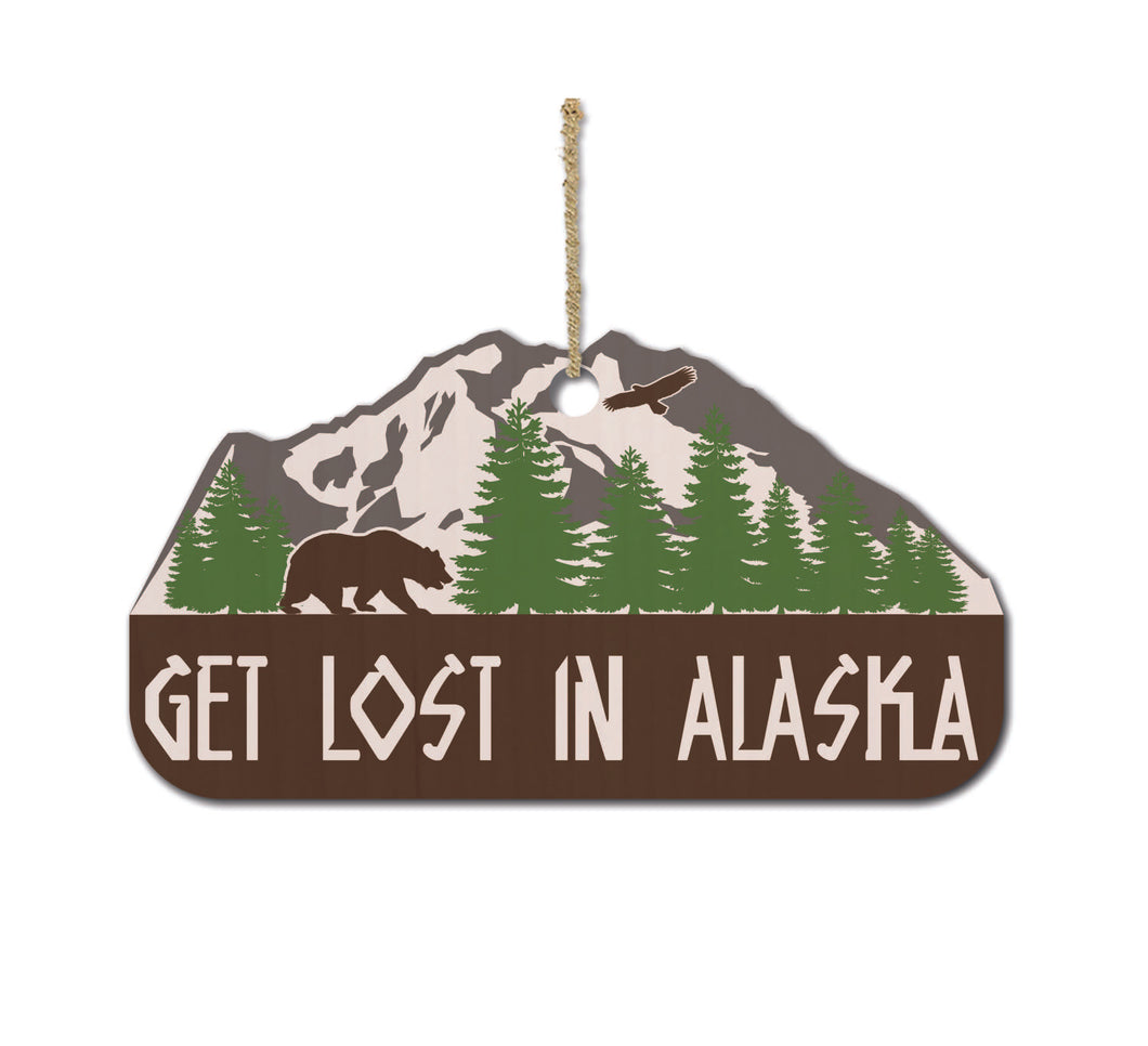 Get Lost in Alaska Wood Ornament