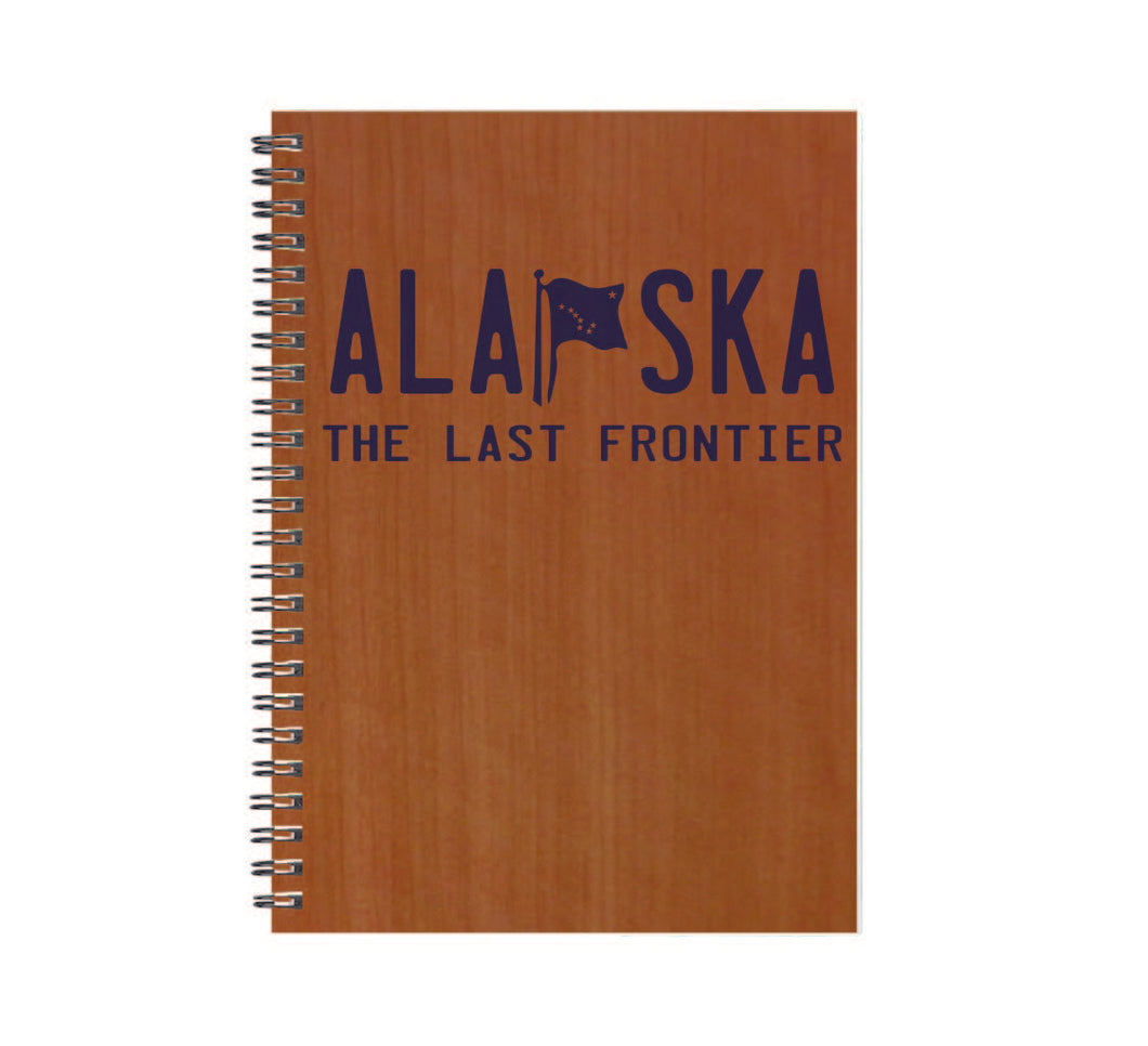 Alaska Flag License Wood Journal