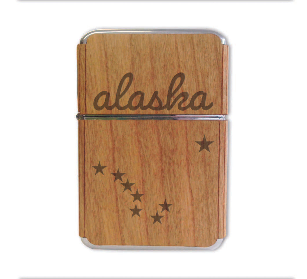 Alaska Cursive Wood Lighter