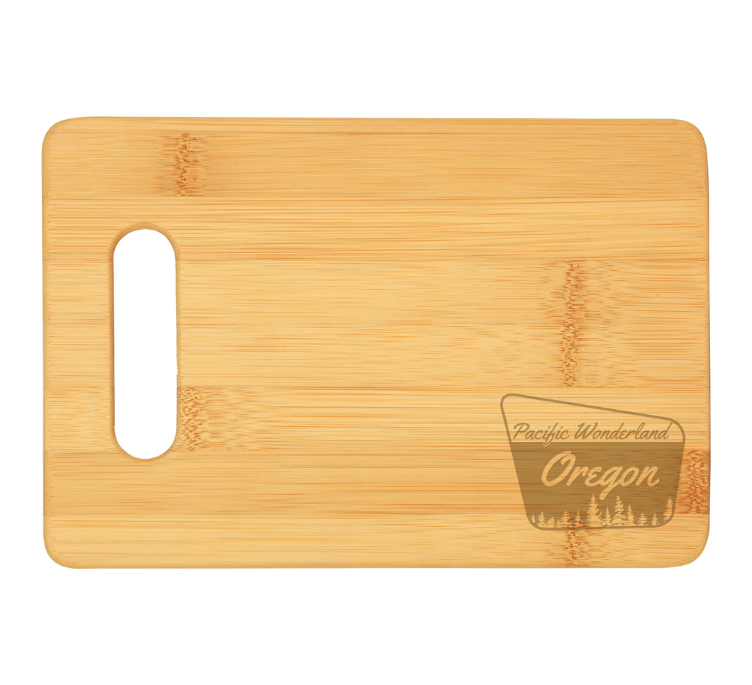 Pacific Wonderland OR Sign Bamboo Cutting Board