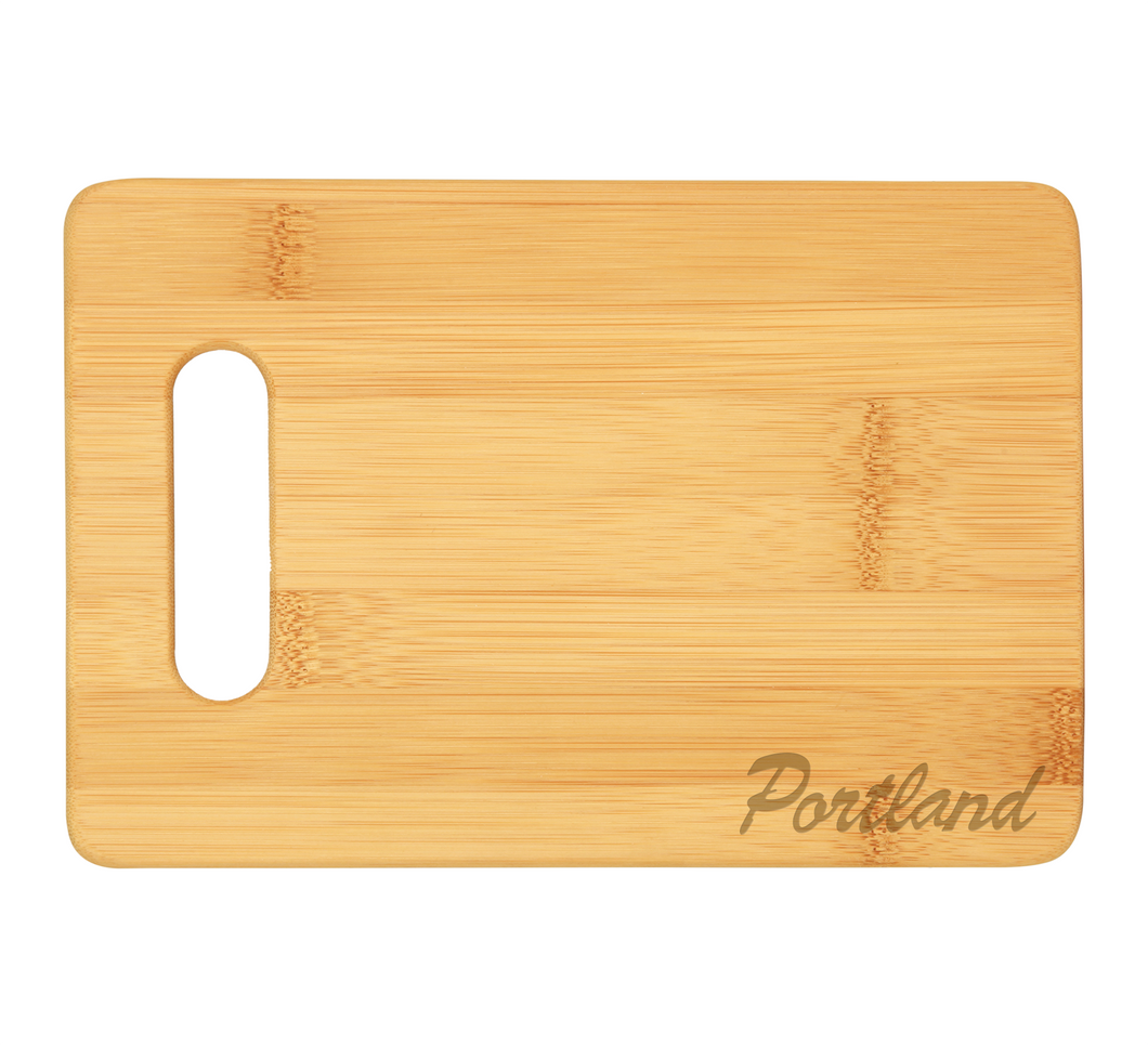 Portland Script Bamboo Cutting Board
