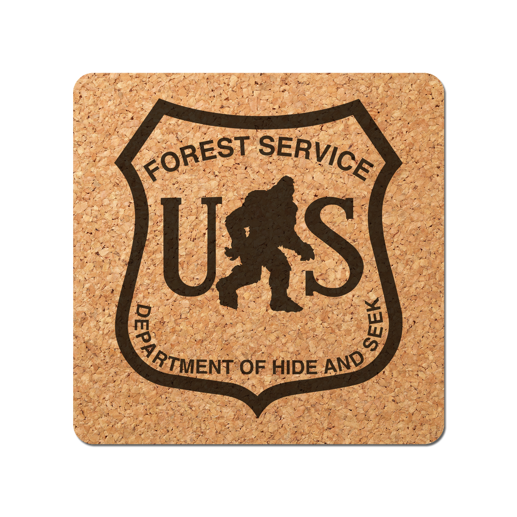Bigfoot Forest Service Cork Coaster