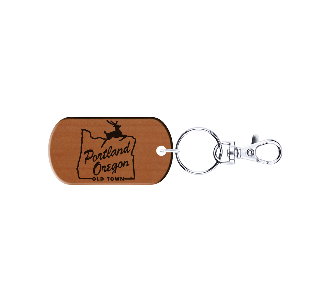 Portland Stag Sign Keychain