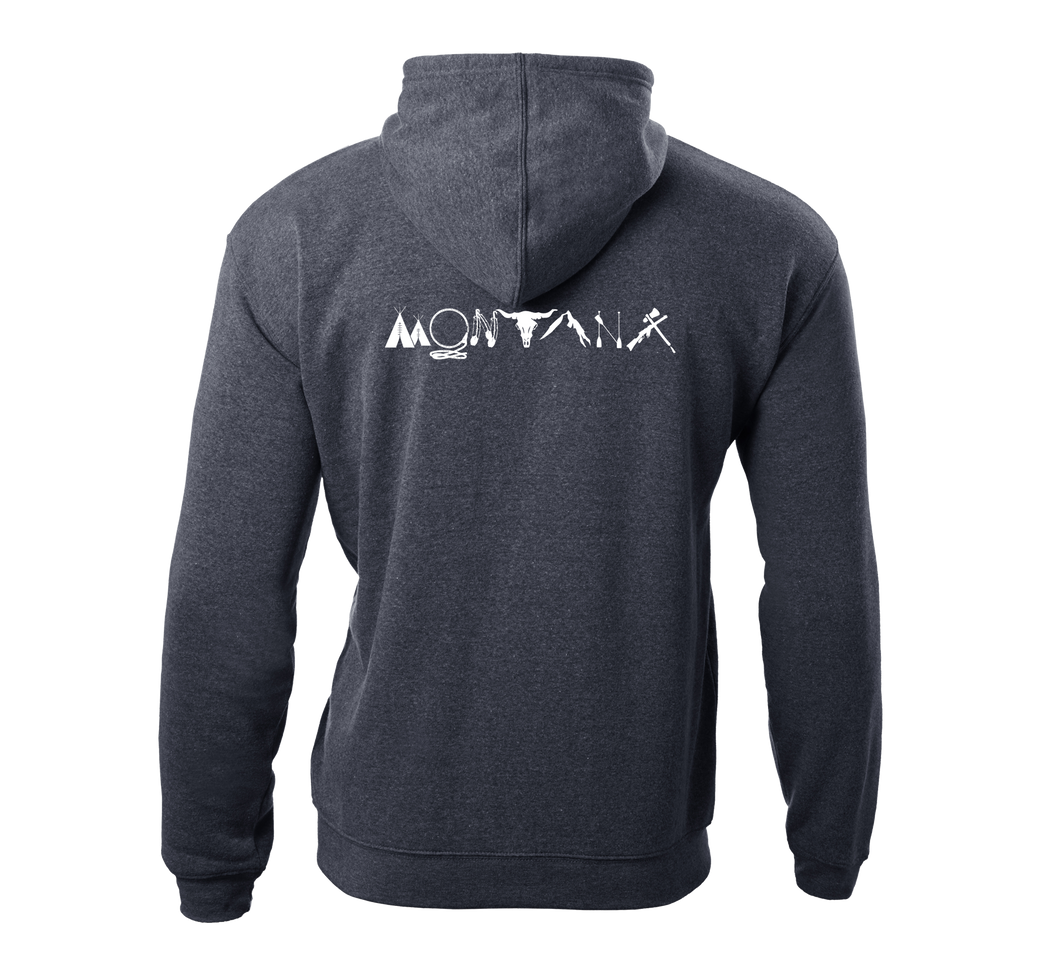 Montana Hieroglyphs Zip-Up Hoodie