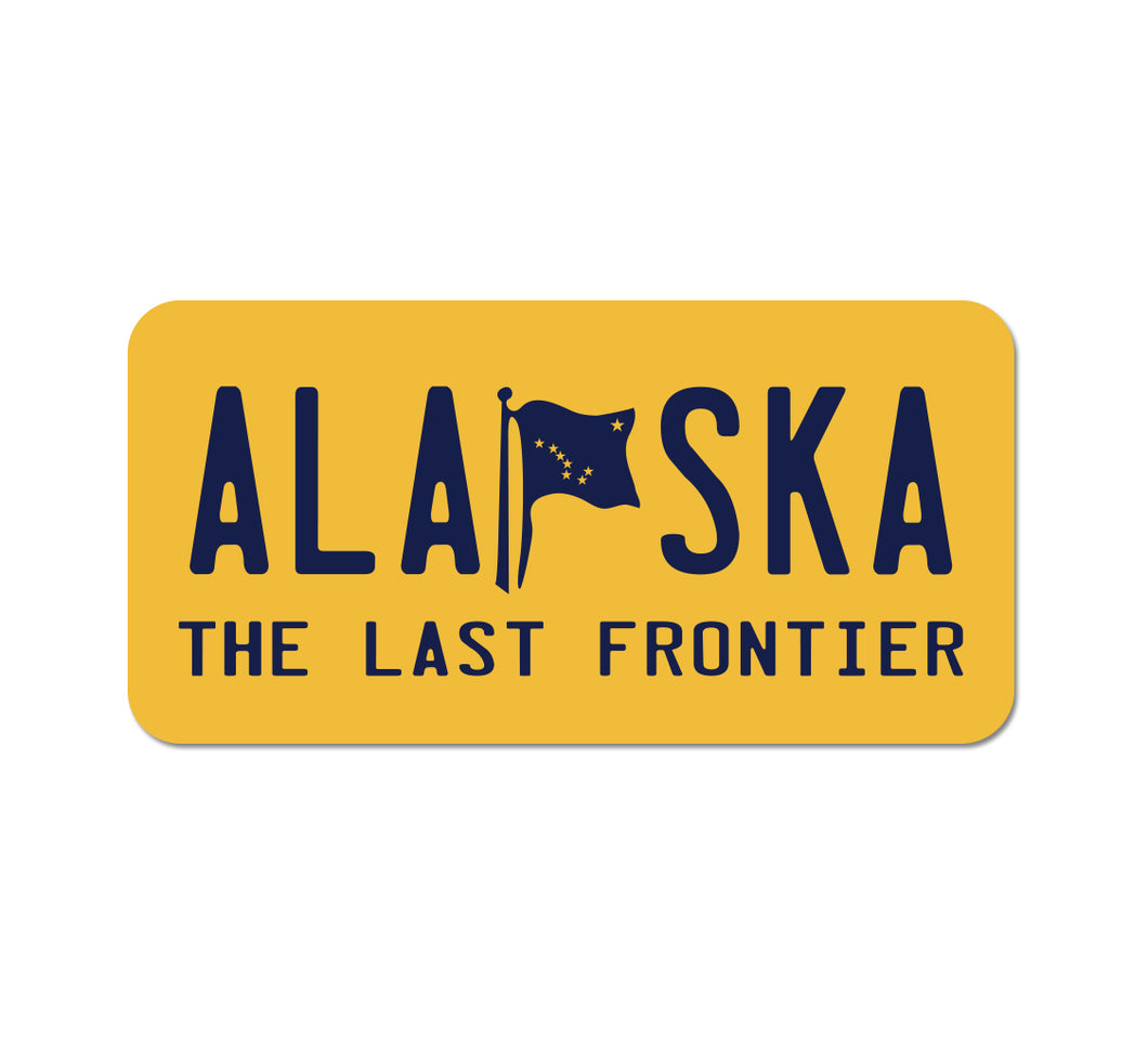 Alaska Flag License Plate Sticker