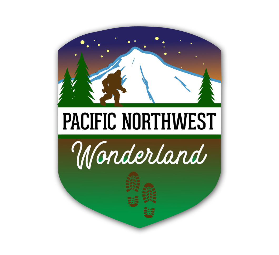 Pacific Northwest Hiker Badge Sticker