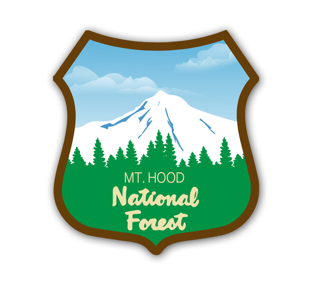 Mt.Hood National Forest Badge Vinyl Sticker