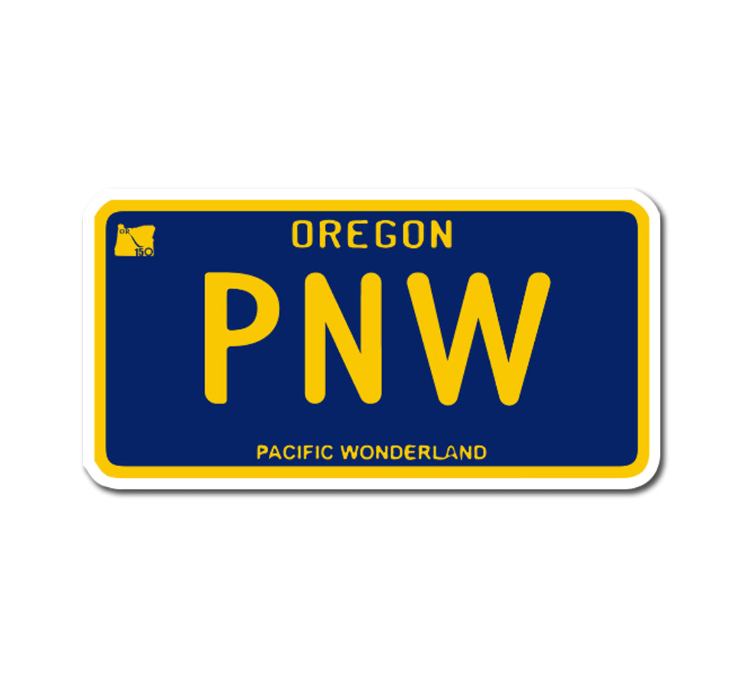 Pacific Northwest  License Plate Vinyl Sticker