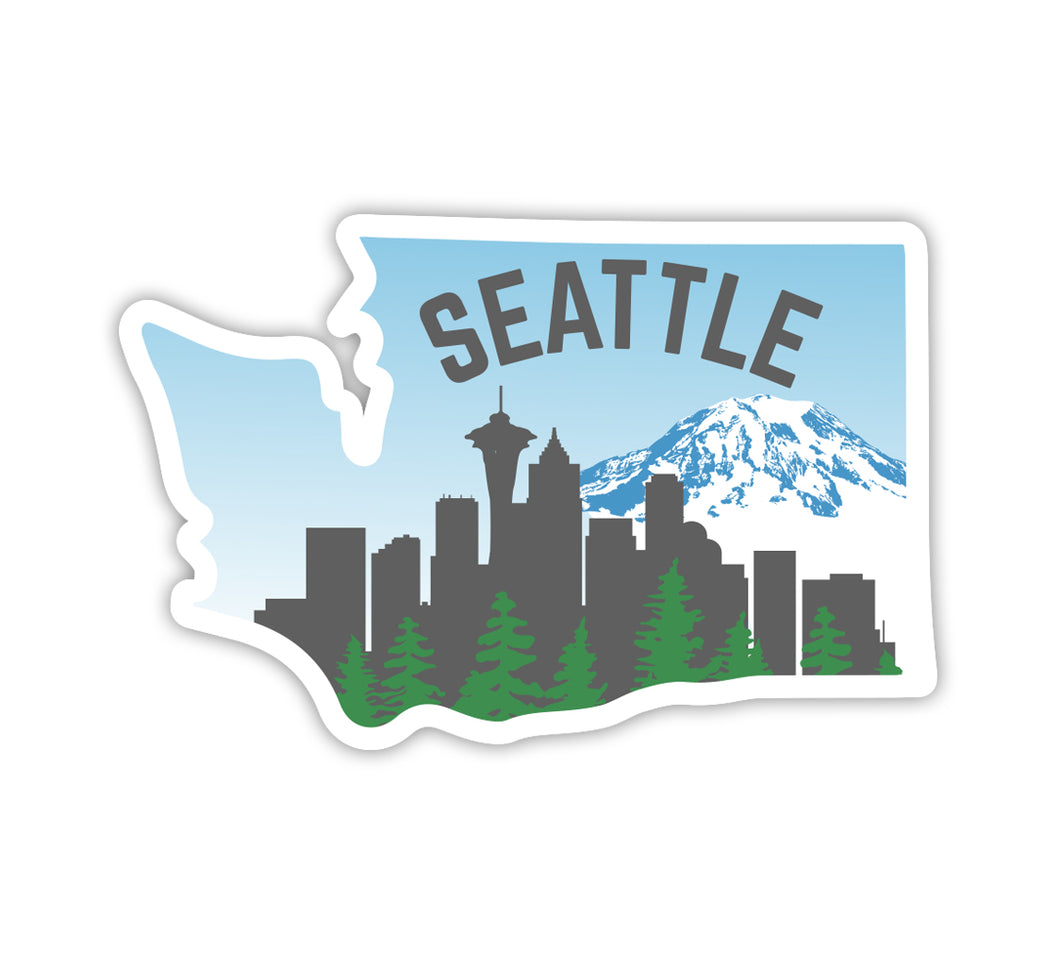 Seattle Skyline Vinyl Sticker