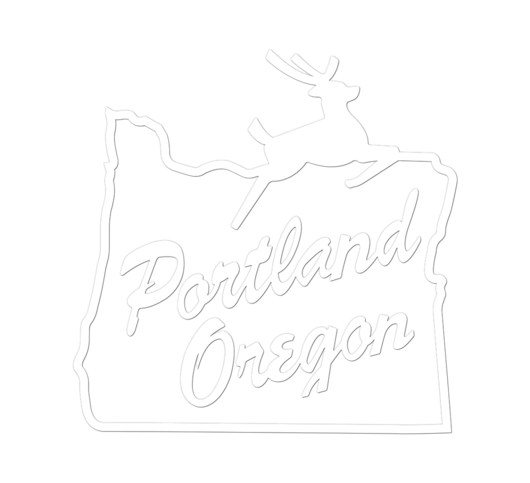 Portland Stag Sign Transfer Sticker