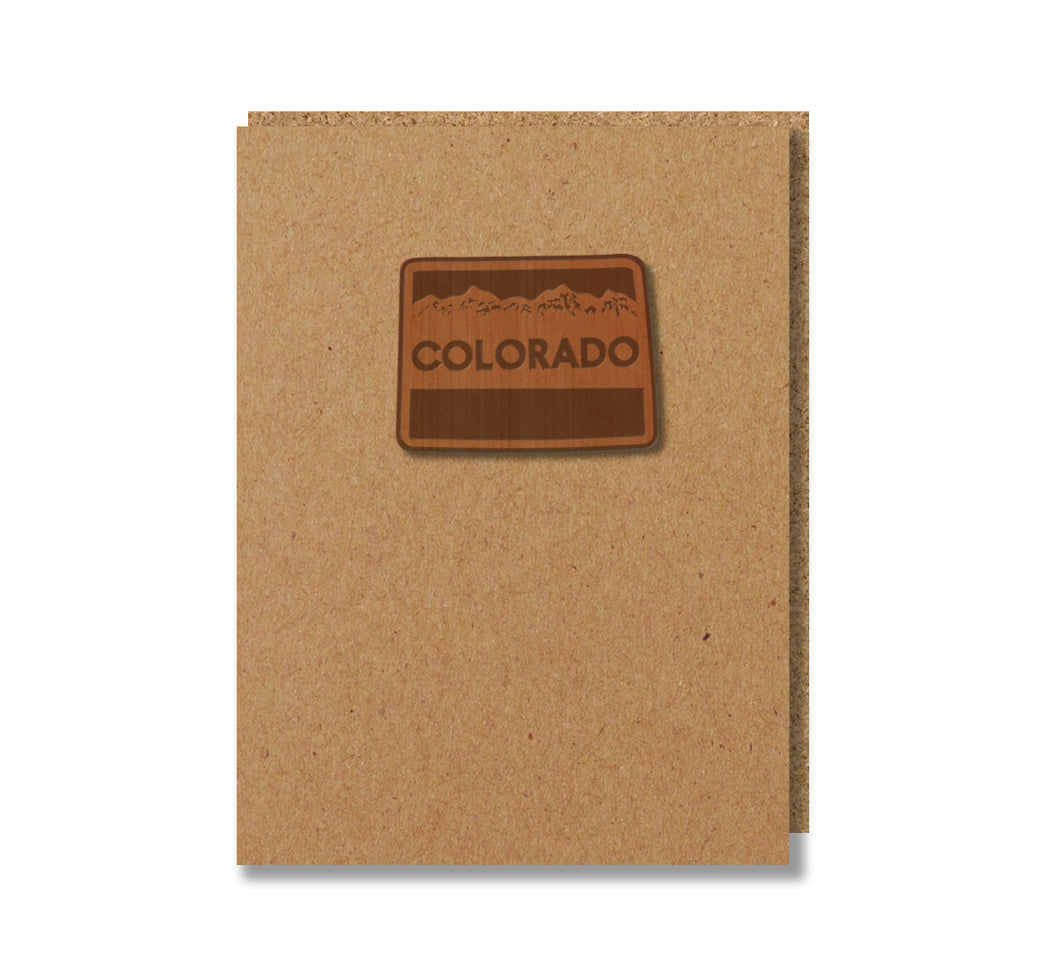 CO in CO Wood Greeting Card