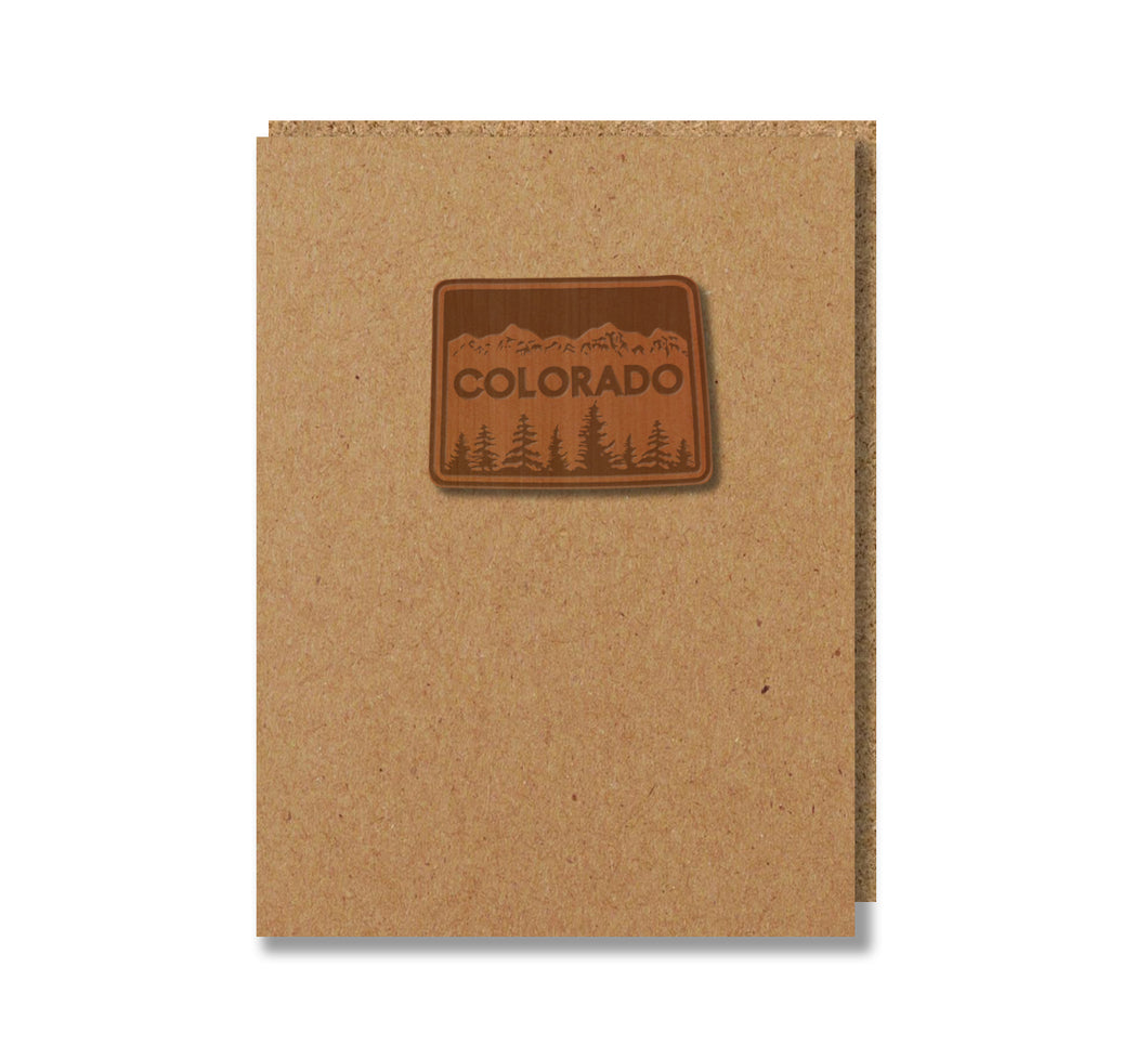 CO in CO With Trees Wood Greeting Card