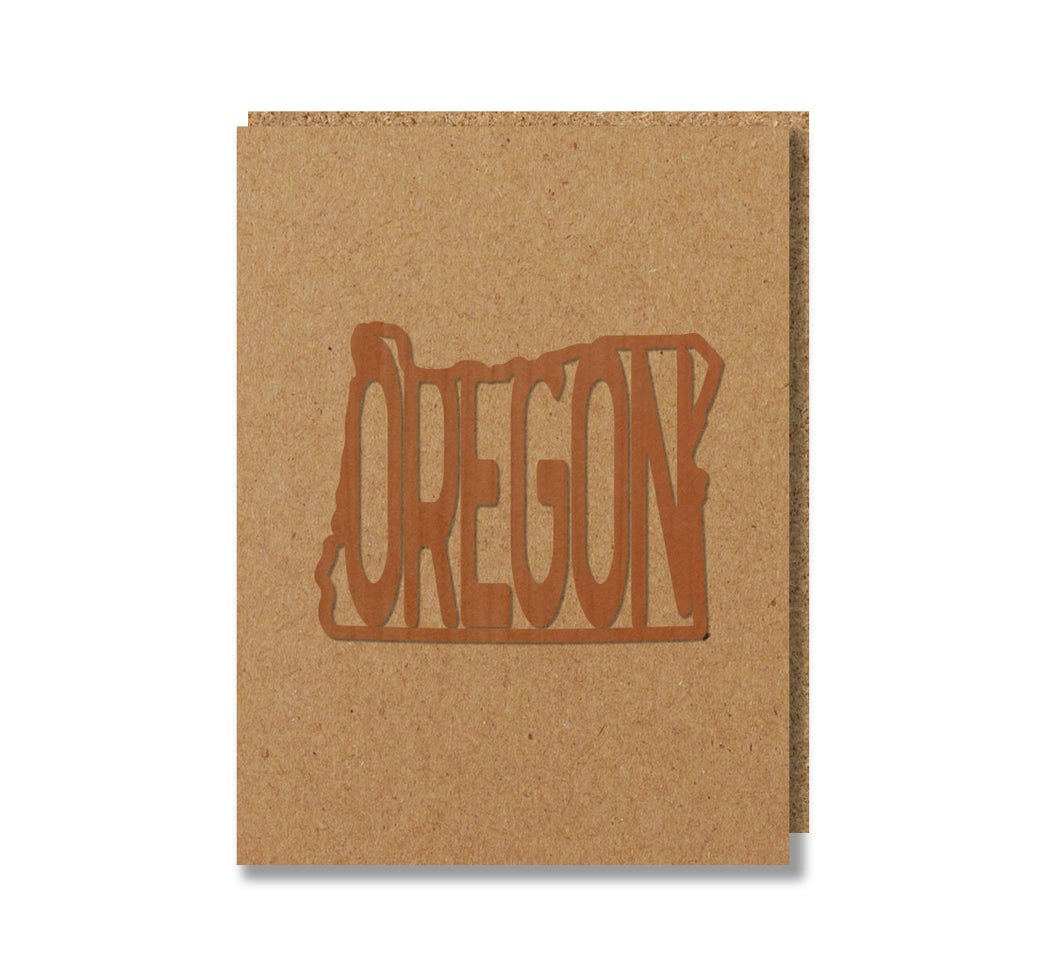 Oregon In Oregon Wood Greeting Card