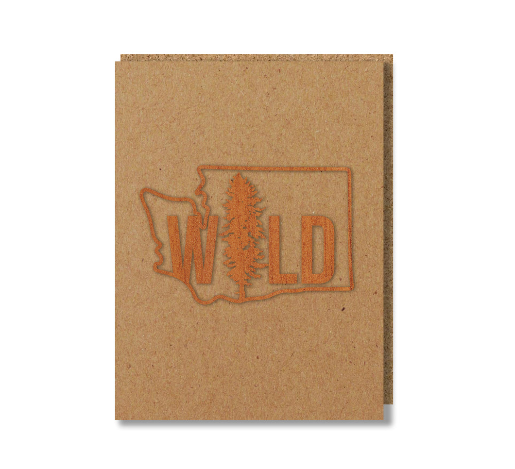 Wild WA Wood Greeting Card