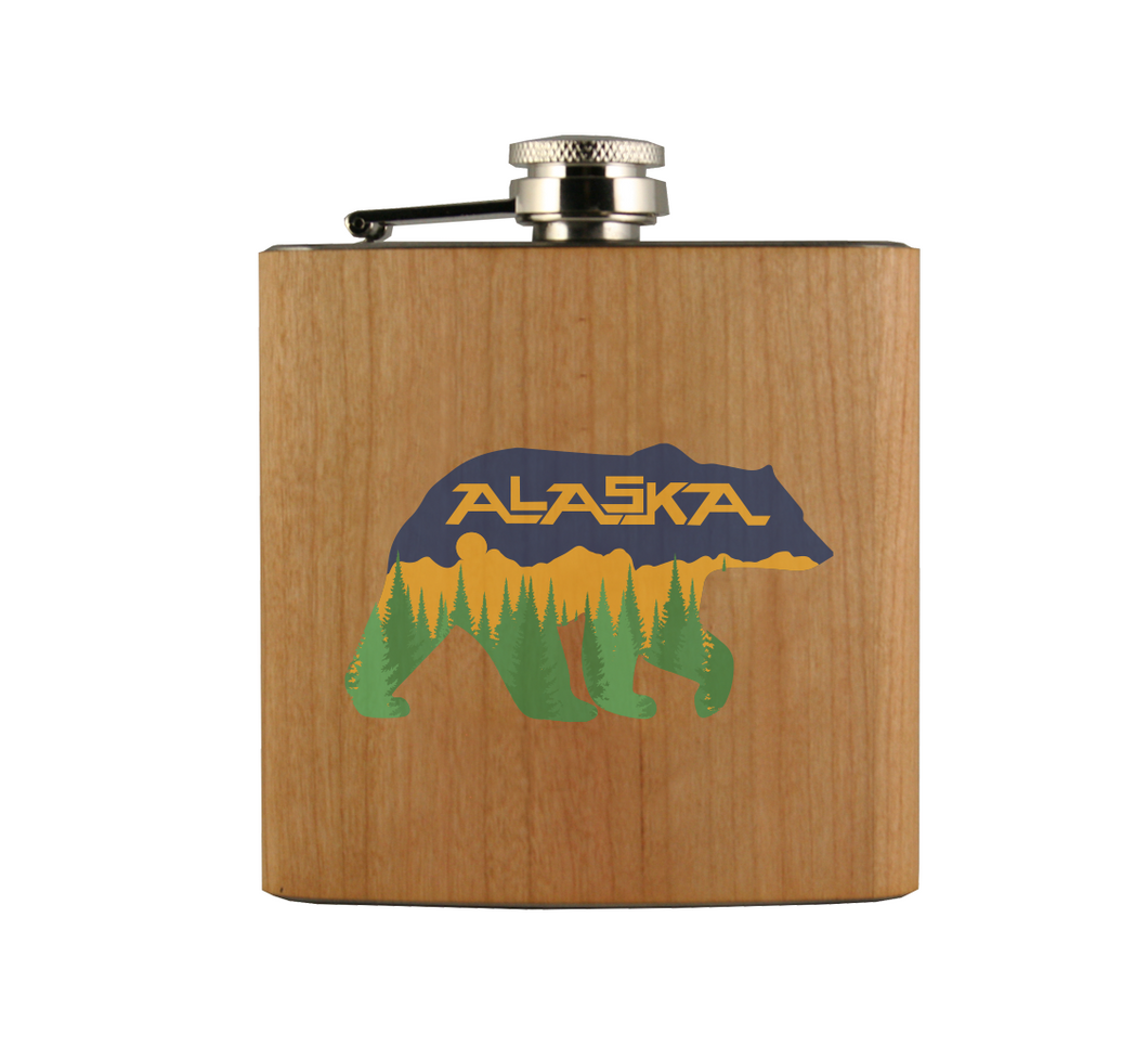 Horizon Bear Wood Flask