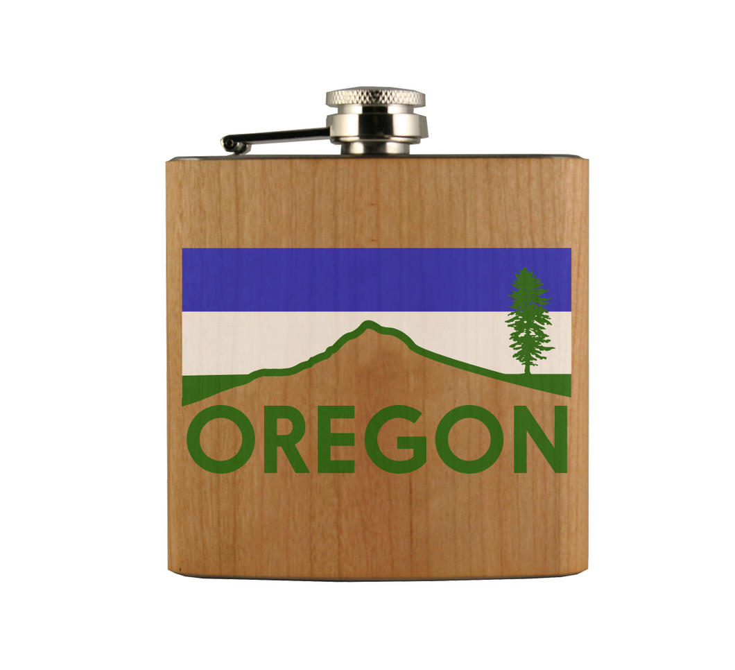 Mt. Hood Cascadia Wood Flask