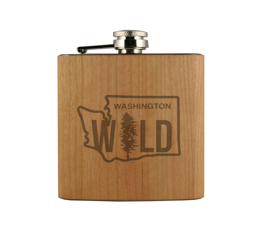 Wild WA Wood Flask