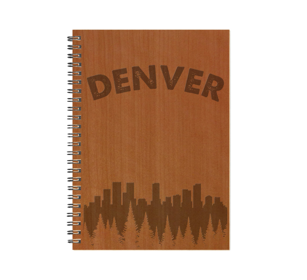 Denver Skyline Wood Journal