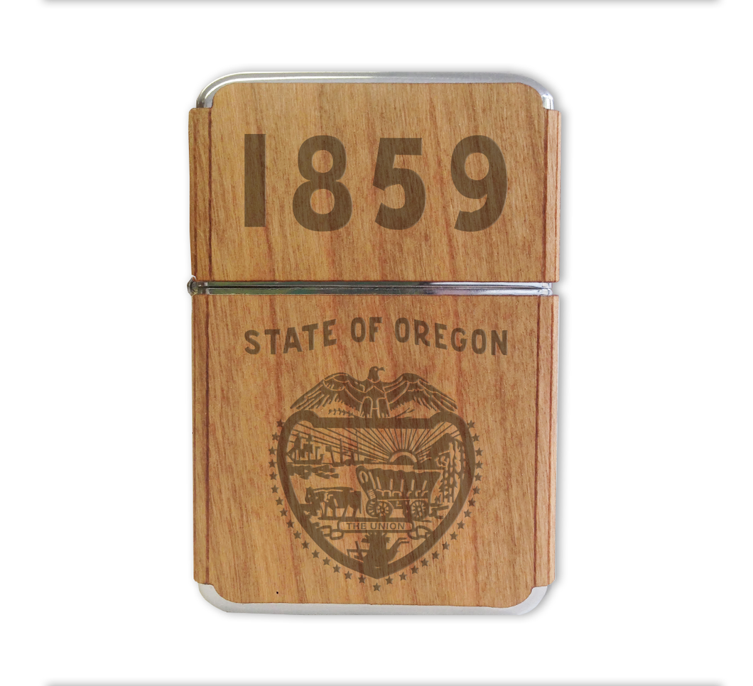 OR State Seal Wood Lighter