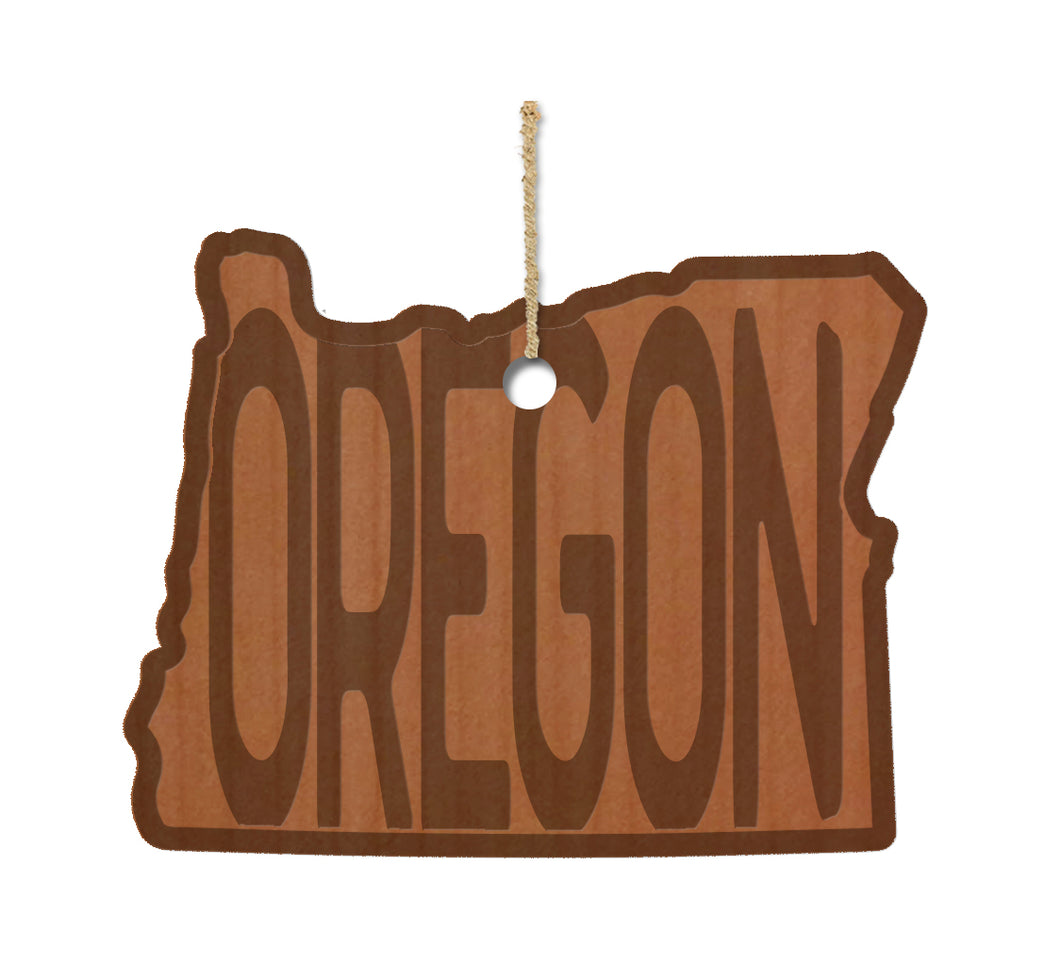 Oregon In OR Wood Ornament