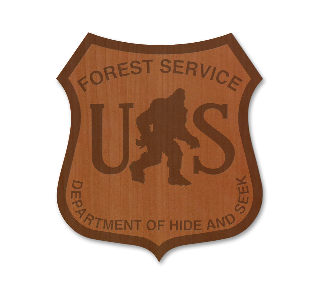 Bigfoot Forest Service Wood Magnet