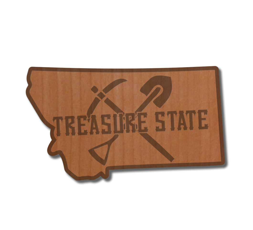Treasure State Wood Magnet