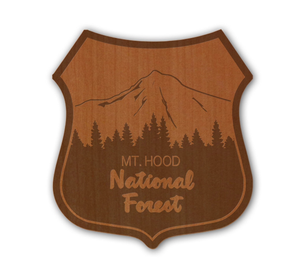 Mt. Hood National Forest Sign Wood Magnet