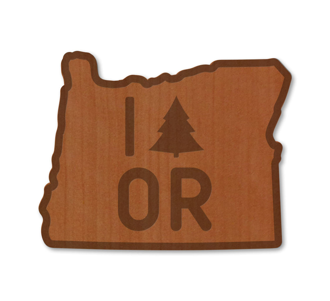 I Tree Oregon Wood Sticker