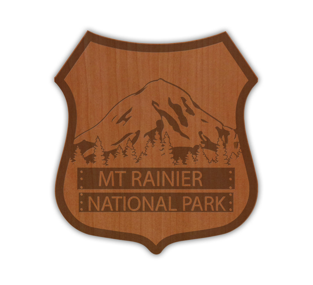 Mt. Rainier National Park Sign Wood Magnet