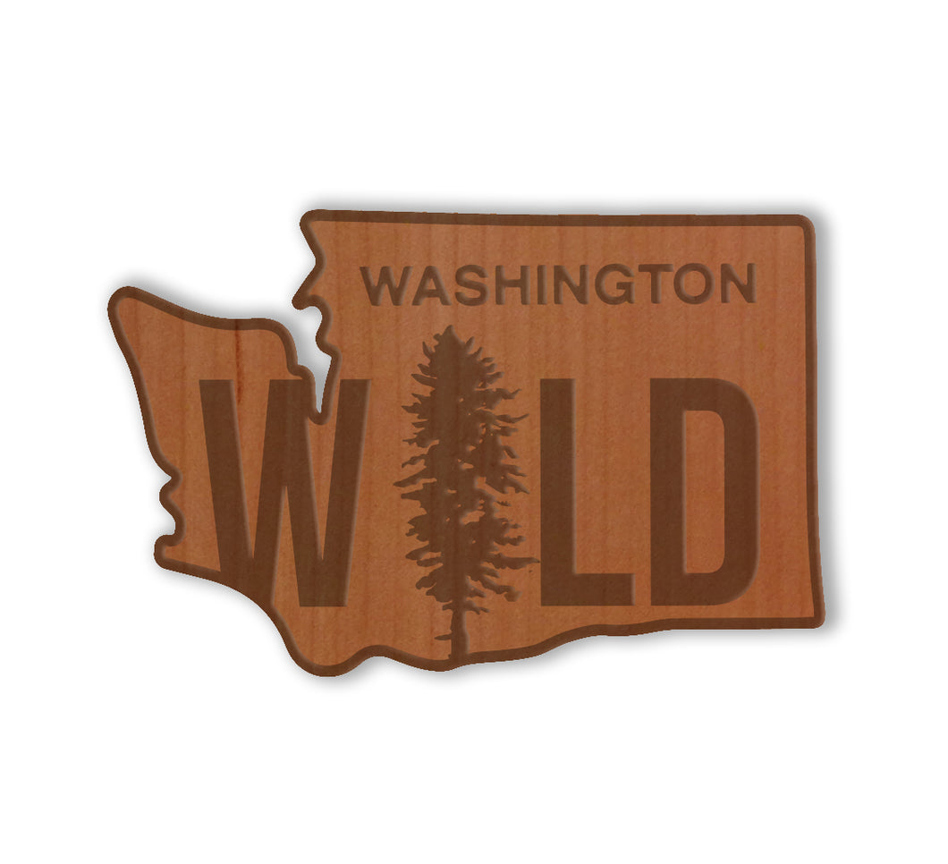 Wild WA Wood Magnet