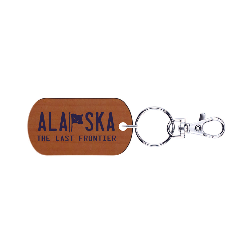 Alaska Flag License Plate Keychain