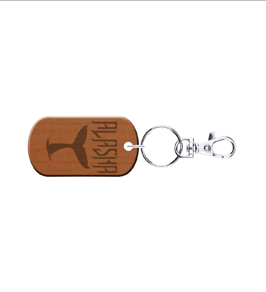 Whale Silhouette Keychain